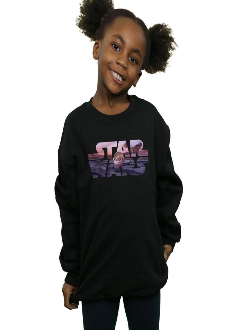 Star Wars - Sweat THE MANDALORIAN THE CHILD Noir - Kiabi