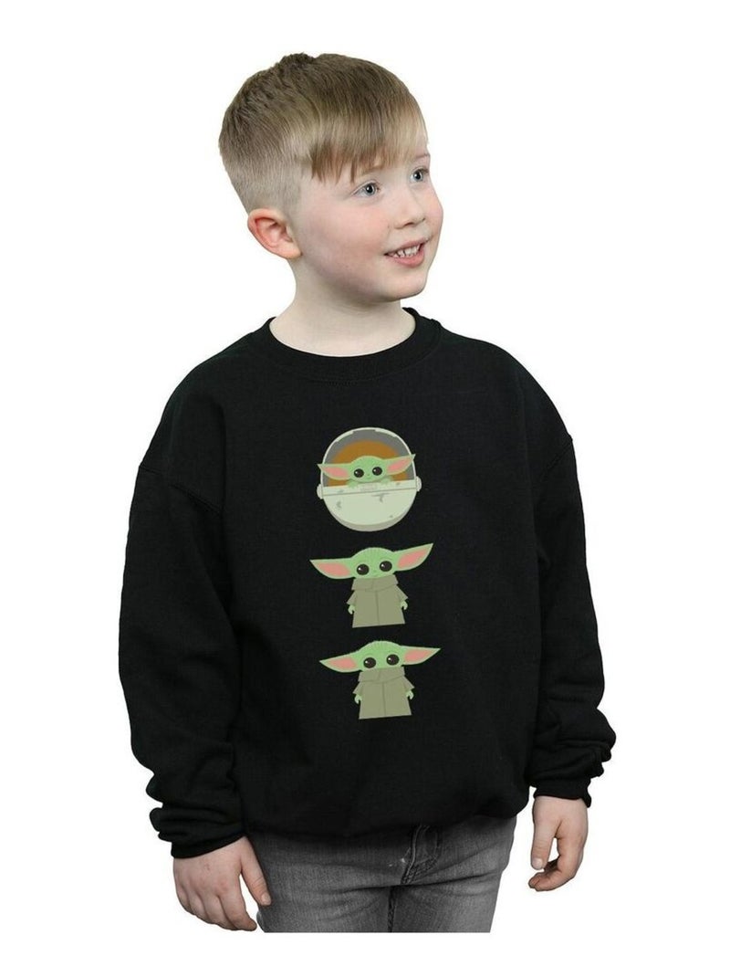 Star Wars - Sweat THE MANDALORIAN THE CHILD Noir - Kiabi