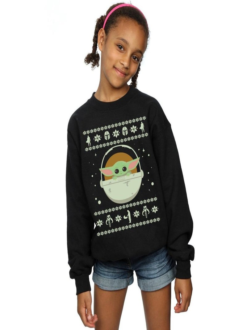 Star Wars - Sweat THE MANDALORIAN THE CHILD Noir - Kiabi