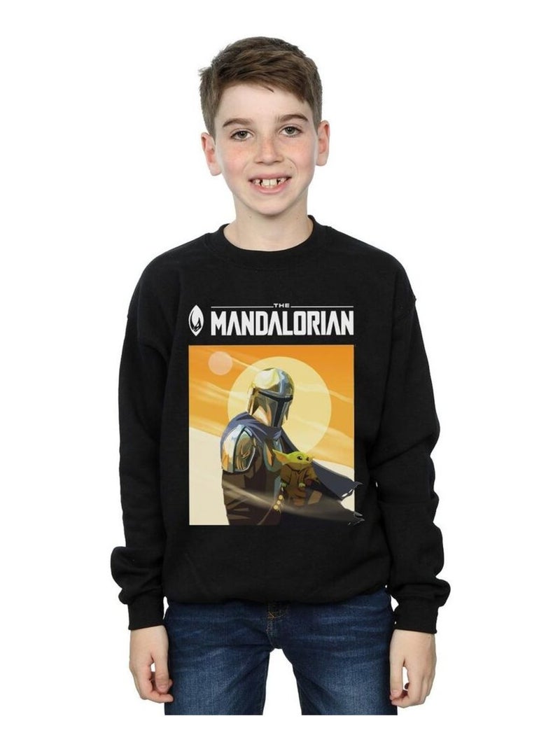 Star Wars - Sweat THE MANDALORIAN THE CHILD Noir - Kiabi