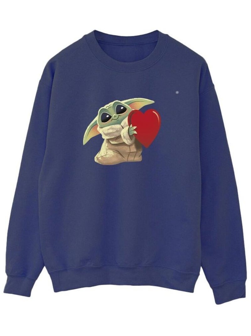 Star Wars - Sweat THE MANDALORIAN THE KIDS WITH HEART Bleu marine - Kiabi