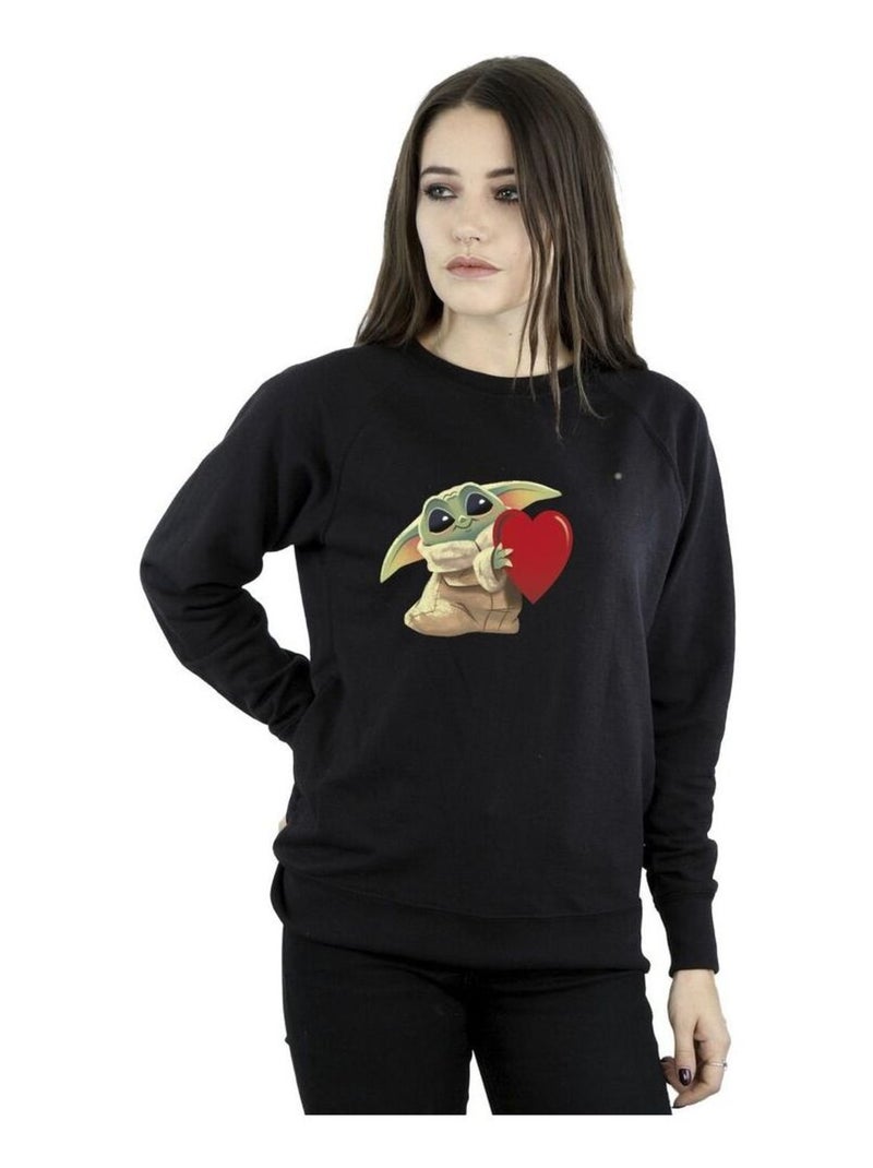 Star Wars - Sweat THE MANDALORIAN THE KIDS WITH HEART Noir - Kiabi