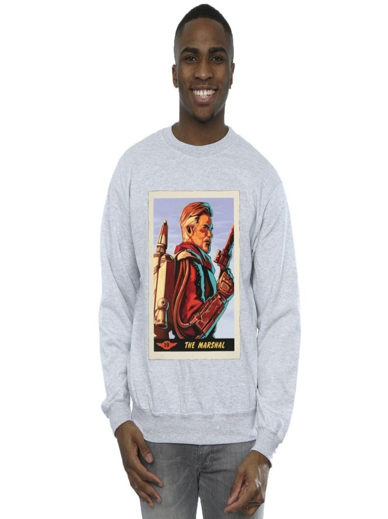 Star Wars - Sweat THE MANDALORIAN THE MARSHAL Gris chiné - Kiabi