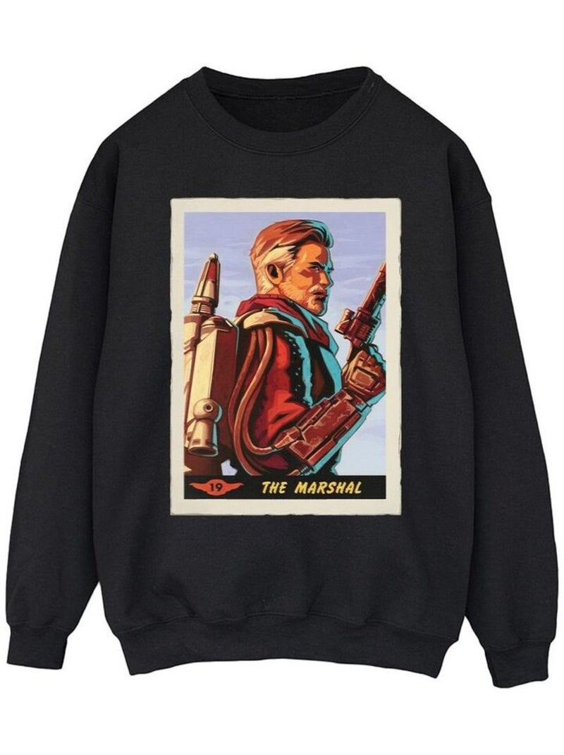 Star Wars - Sweat THE MANDALORIAN THE MARSHAL Noir - Kiabi