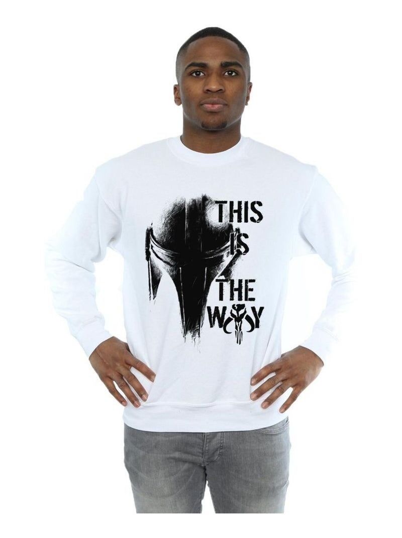 Star Wars - Sweat THE MANDALORIAN THE WAY Blanc - Kiabi