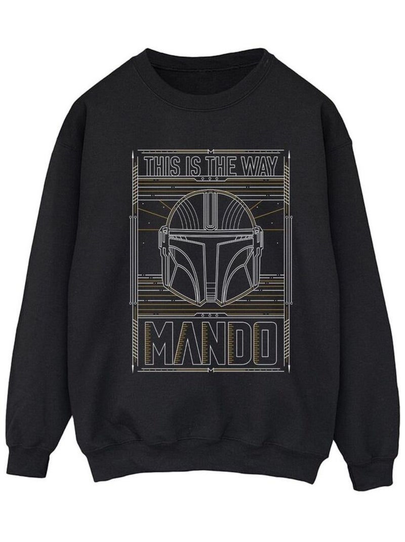 Star Wars - Sweat THE MANDALORIAN THE WAY Noir - Kiabi
