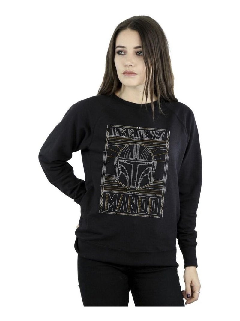 Star Wars - Sweat THE MANDALORIAN THE WAY Noir - Kiabi
