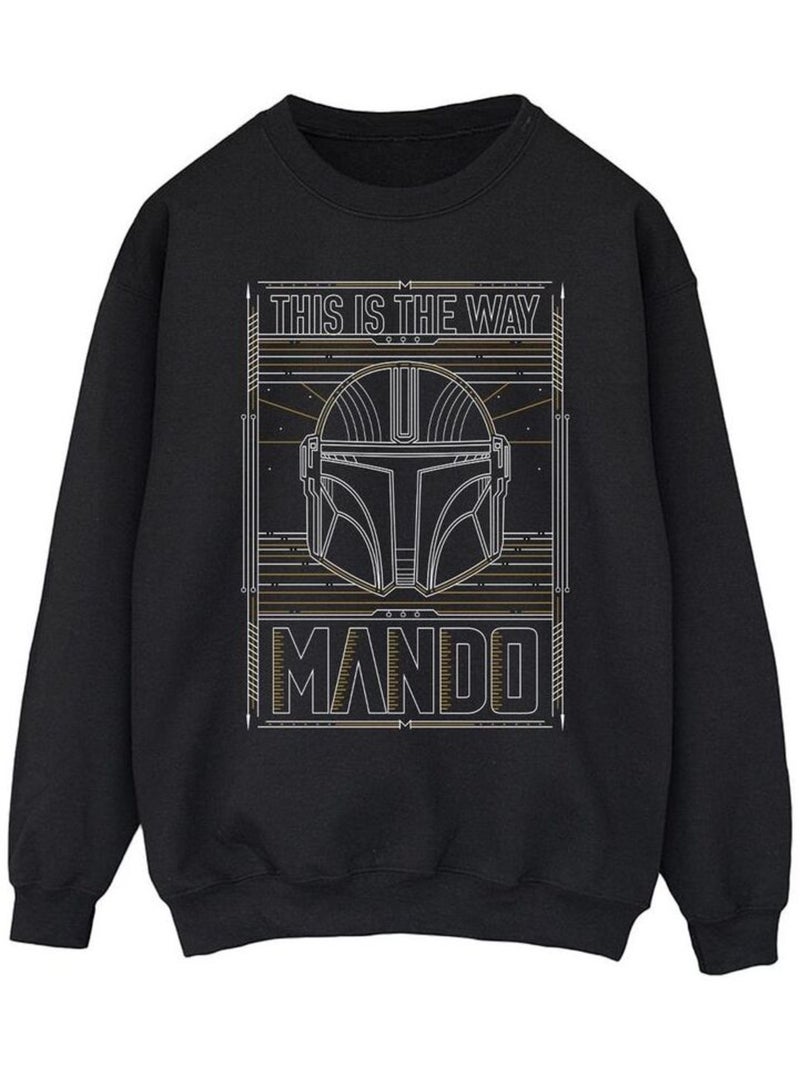 Star Wars - Sweat THE MANDALORIAN THE WAY Noir - Kiabi