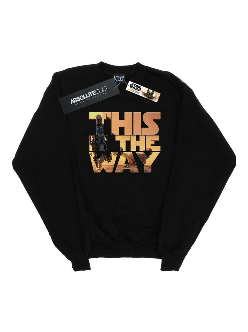 Star Wars - Sweat THE MANDALORIAN THE WAY Noir - Kiabi