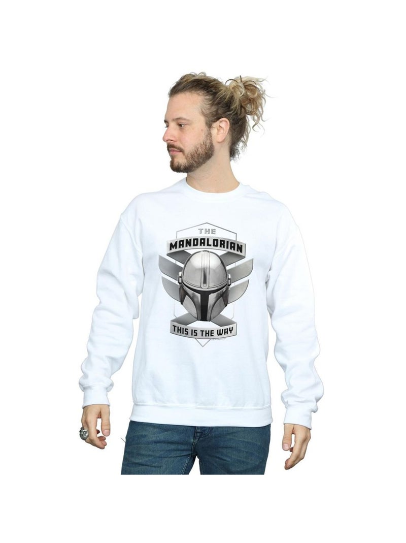 Star Wars - Sweat THE MANDALORIAN THIS IS THE WAY Blanc - Kiabi