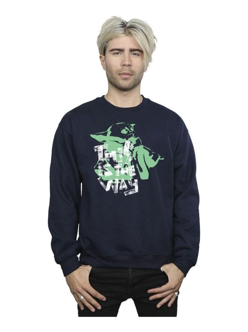 Star Wars - Sweat THE MANDALORIAN THIS IS THE WAY Bleu marine - Kiabi