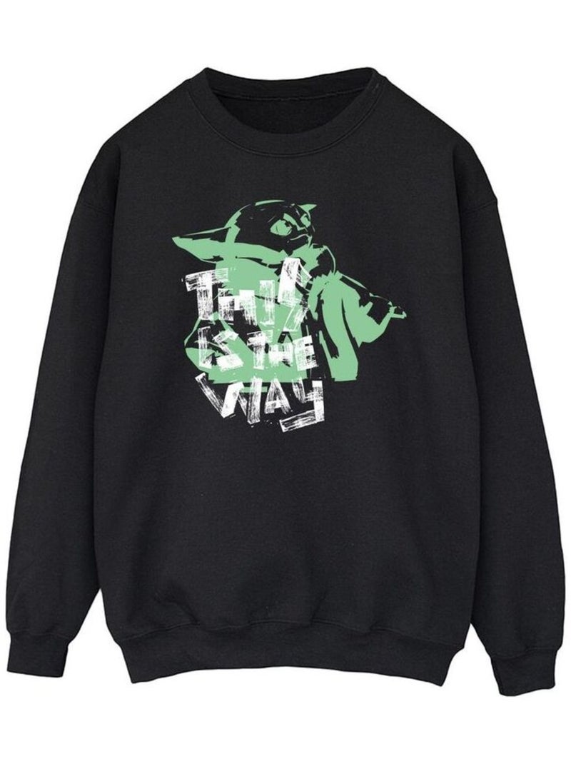 Star Wars - Sweat THE MANDALORIAN THIS IS THE WAY Noir - Kiabi