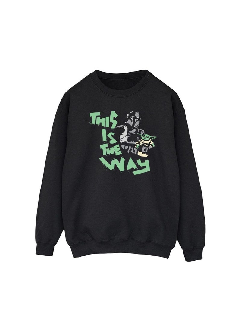 Star Wars - Sweat THE MANDALORIAN THIS IS THE WAY Noir - Kiabi