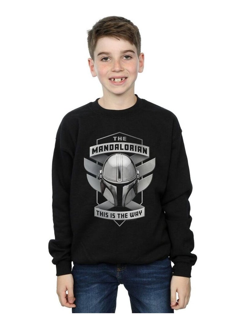 Star Wars - Sweat THE MANDALORIAN THIS IS THE WAY Noir - Kiabi