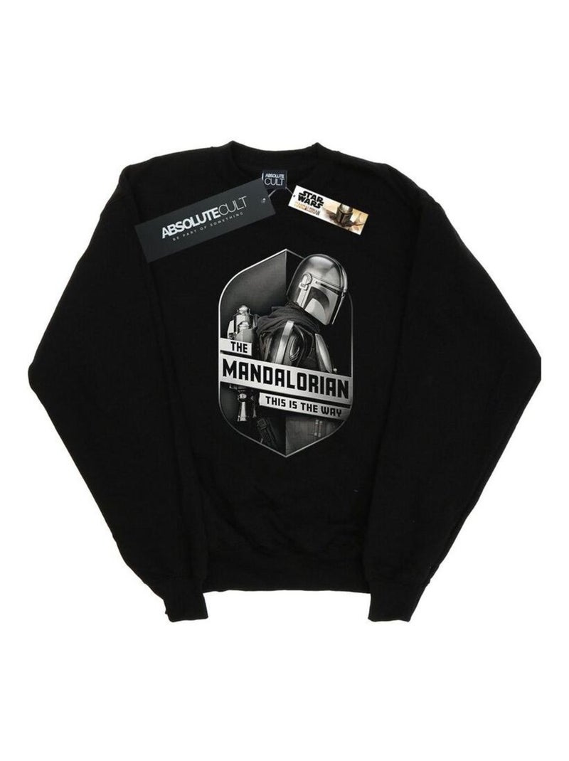 Star Wars - Sweat THE MANDALORIAN THIS WAY Noir - Kiabi