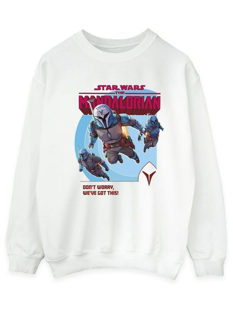 Star Wars - Sweat THE MANDALORIAN WE'VE GOT THIS Blanc - Kiabi