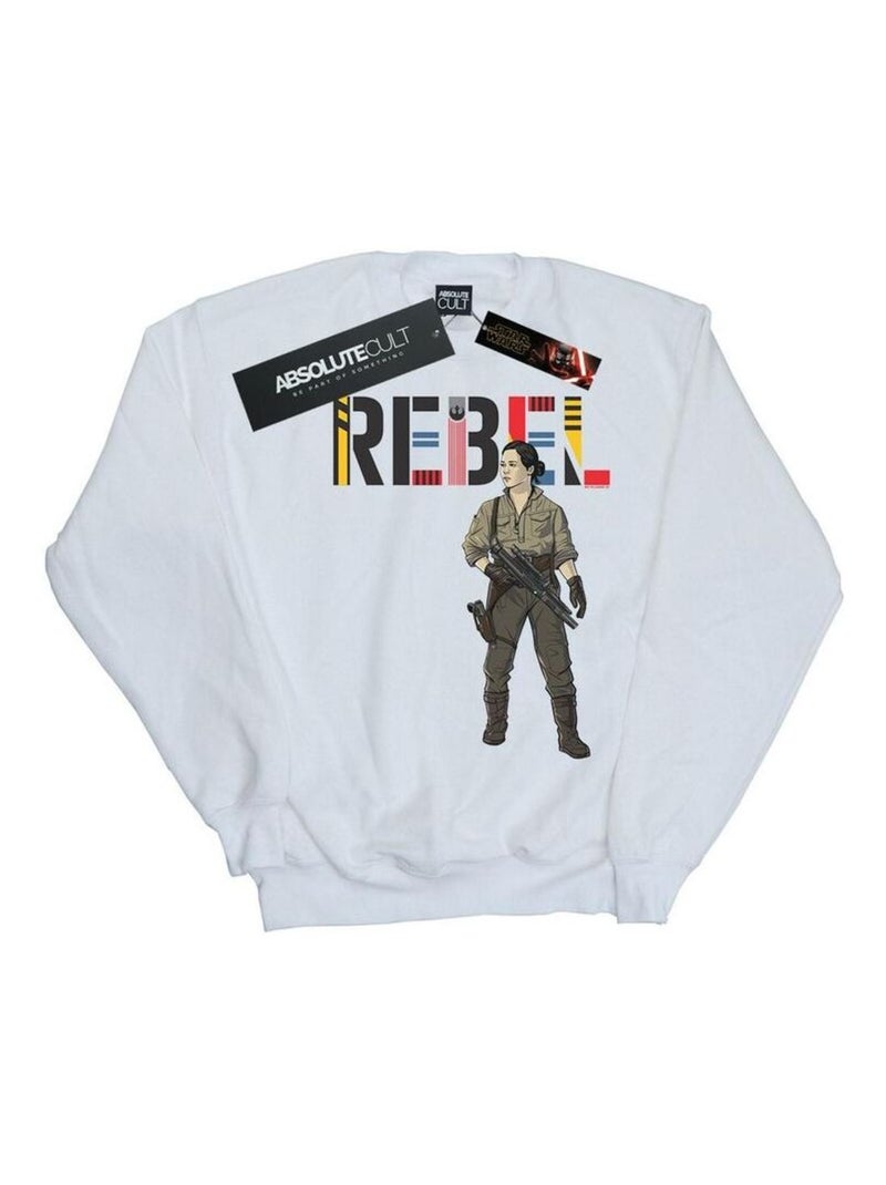 Star Wars - Sweat THE RISE OF SKYWALKER REBEL Blanc - Kiabi