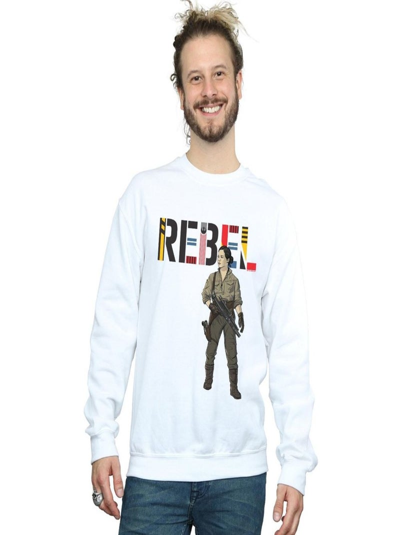 Star Wars - Sweat THE RISE OF SKYWALKER REBEL Blanc - Kiabi