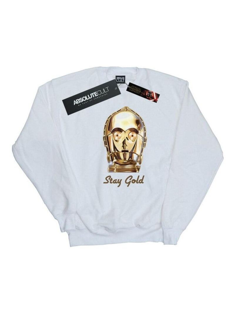 Star Wars - Sweat THE RISE OF SKYWALKER STAY Blanc - Kiabi