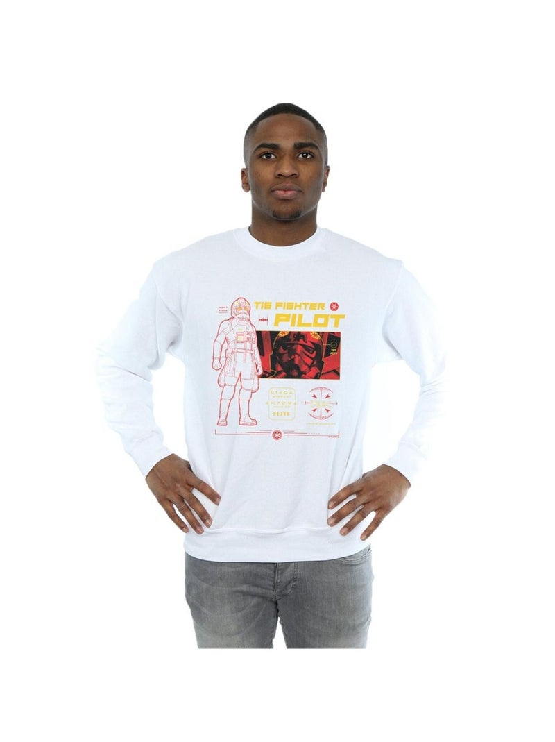 Star Wars - Sweat TIE FIGHTER PILOT Blanc - Kiabi