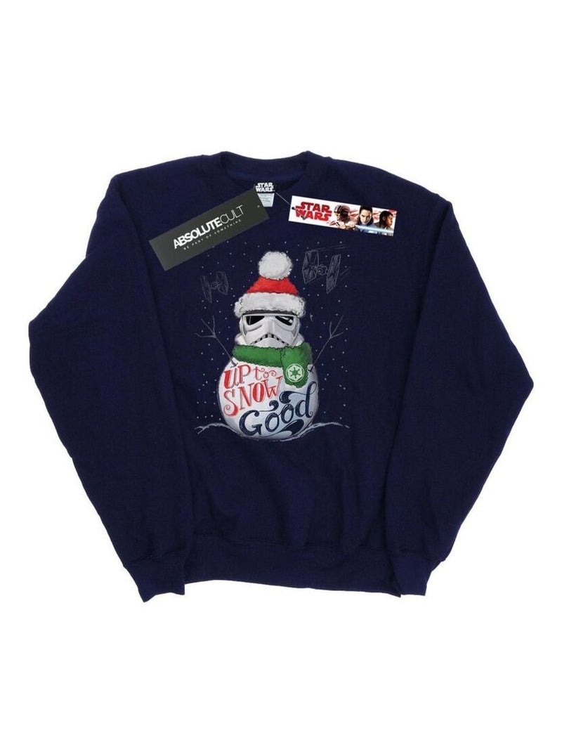 Star Wars - Sweat UP TO SNOW GOOD Bleu marine - Kiabi