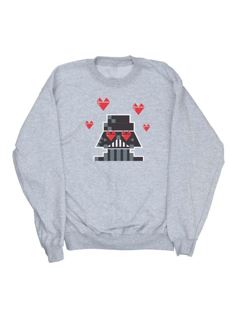 Star Wars - Sweat VALENTINES IN LOVE Gris chiné - Kiabi