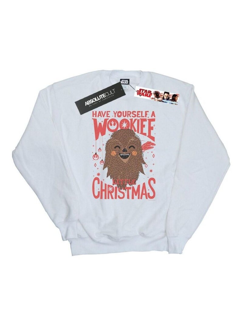 Star Wars - Sweat WOOKIEE LITTLE Blanc - Kiabi