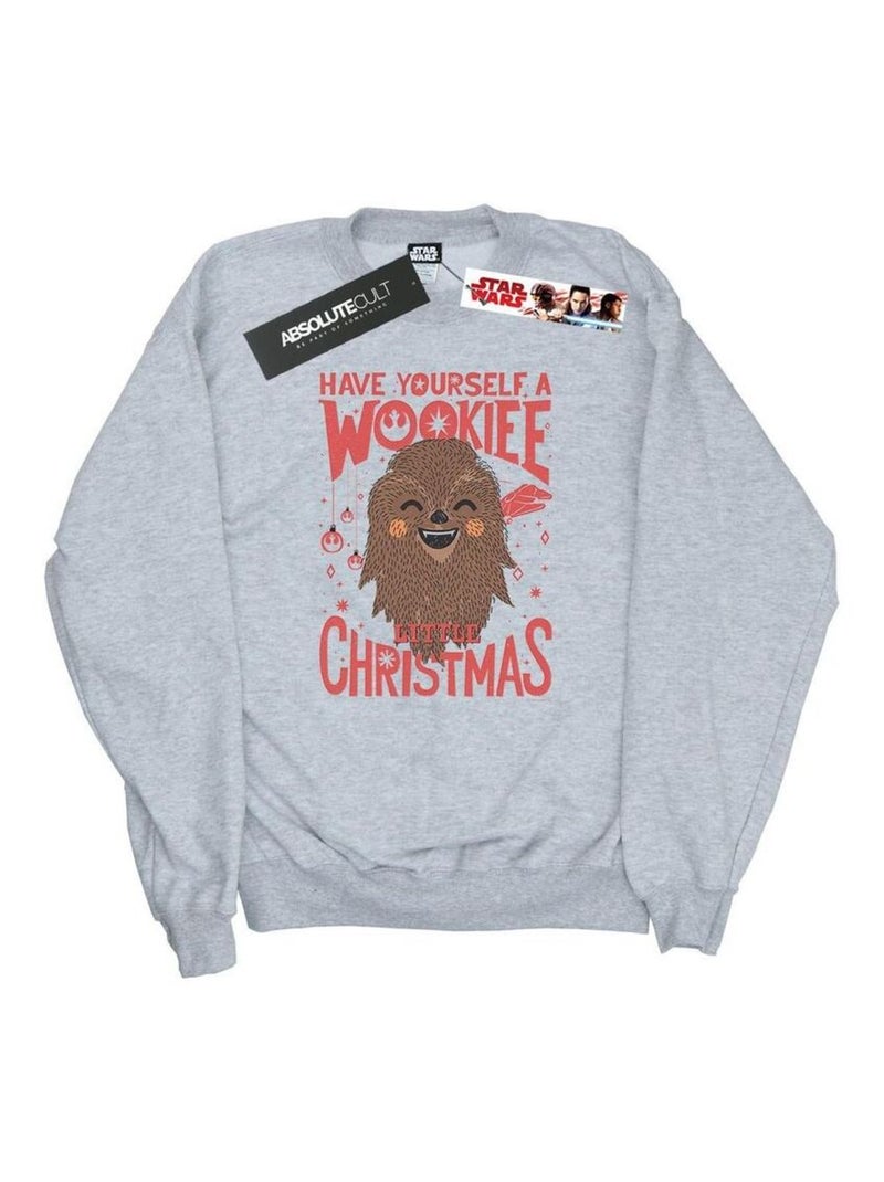 Star Wars - Sweat WOOKIEE LITTLE Gris chiné - Kiabi