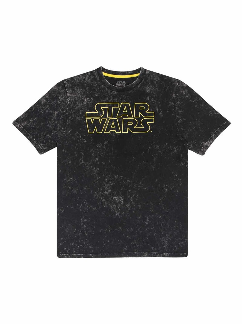 Star Wars - T-shirt A LONG TIME AGO IN A GALAXY FAR FAR AWAY Gris Noir - Kiabi