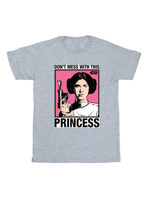 Star Wars - T-shirt A NEW HOPE DON'T MESS WITH PRINCESS - Kiabi