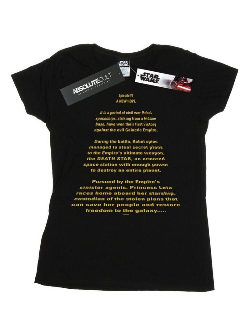 Star Wars - T-shirt A NEW HOPE OPENING CRAWL Noir - Kiabi