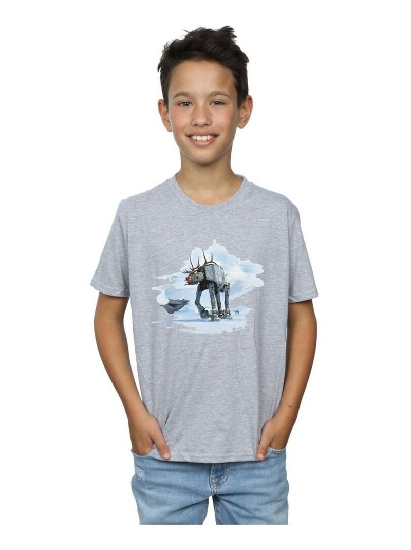 Star Wars - T-shirt AT-AT Gris chiné - Kiabi