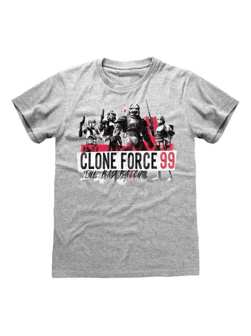 Star Wars - T-shirt BAD BATCH CLONE FORCE Gris chiné - Kiabi