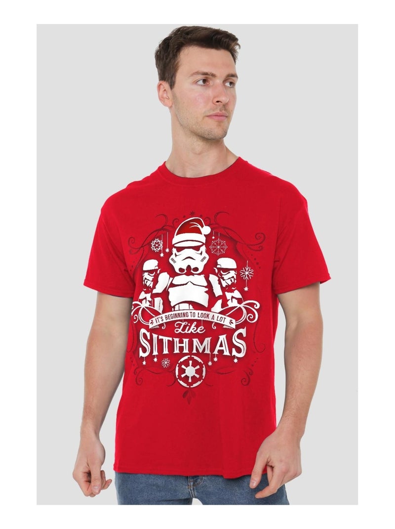 Star Wars - T-shirt BEGINNING TO LOOK A LOT LIKE SITHMUS Rouge - Kiabi