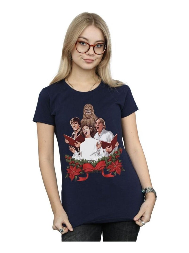 Star Wars - T-shirt CHRISTMAS CAROLS Bleu marine - Kiabi