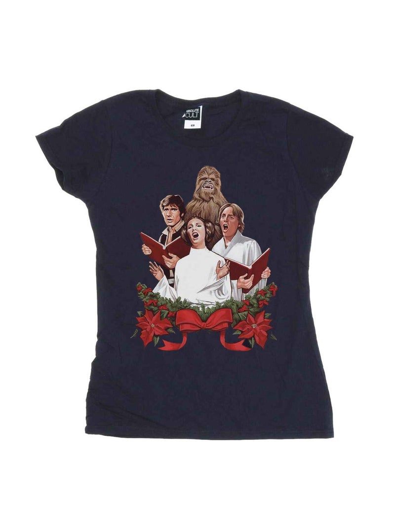 Star Wars - T-shirt CHRISTMAS CAROLS Bleu marine - Kiabi