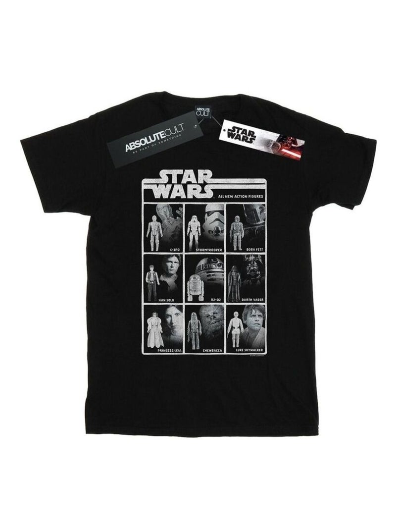 Star Wars - T-shirt CLASS OF ACTION FIGURES Noir - Kiabi