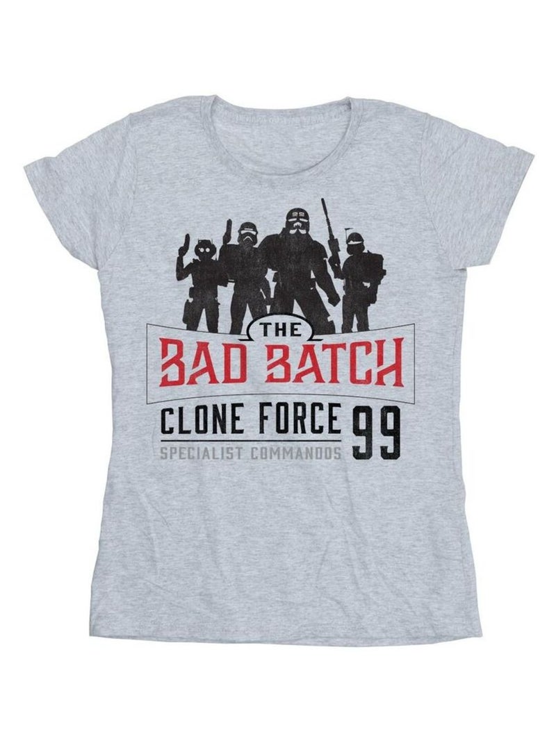 Star Wars - T-shirt CLONE FORCE Gris chiné - Kiabi