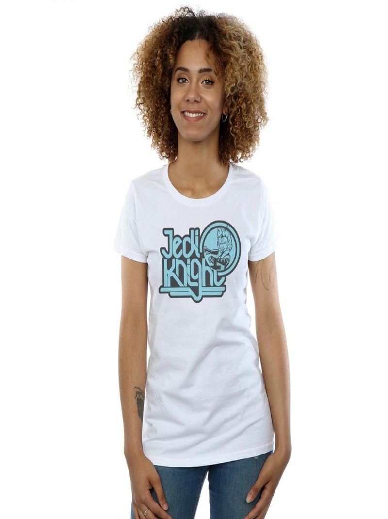Star Wars - T-shirt CLONE WARS JEDI KNIGHT Blanc - Kiabi