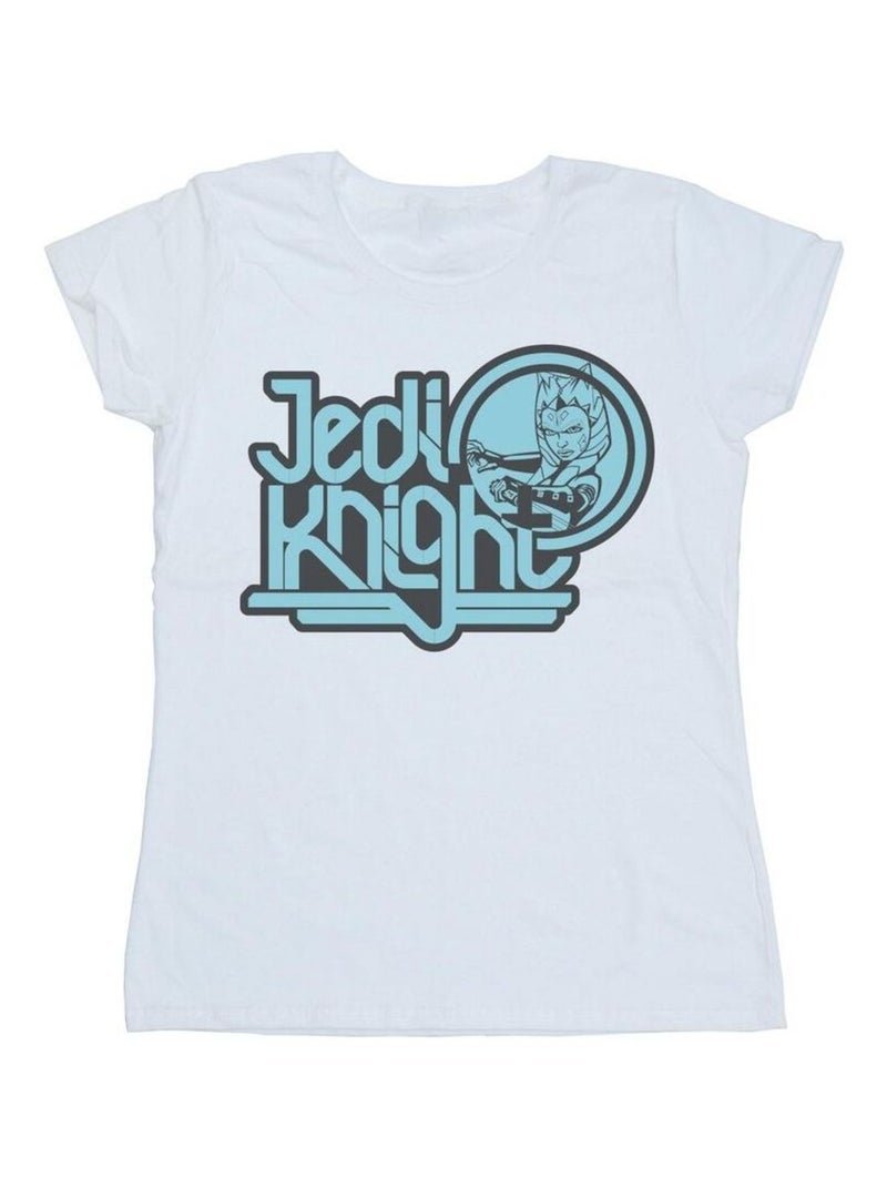 Star Wars - T-shirt CLONE WARS JEDI KNIGHT Blanc - Kiabi