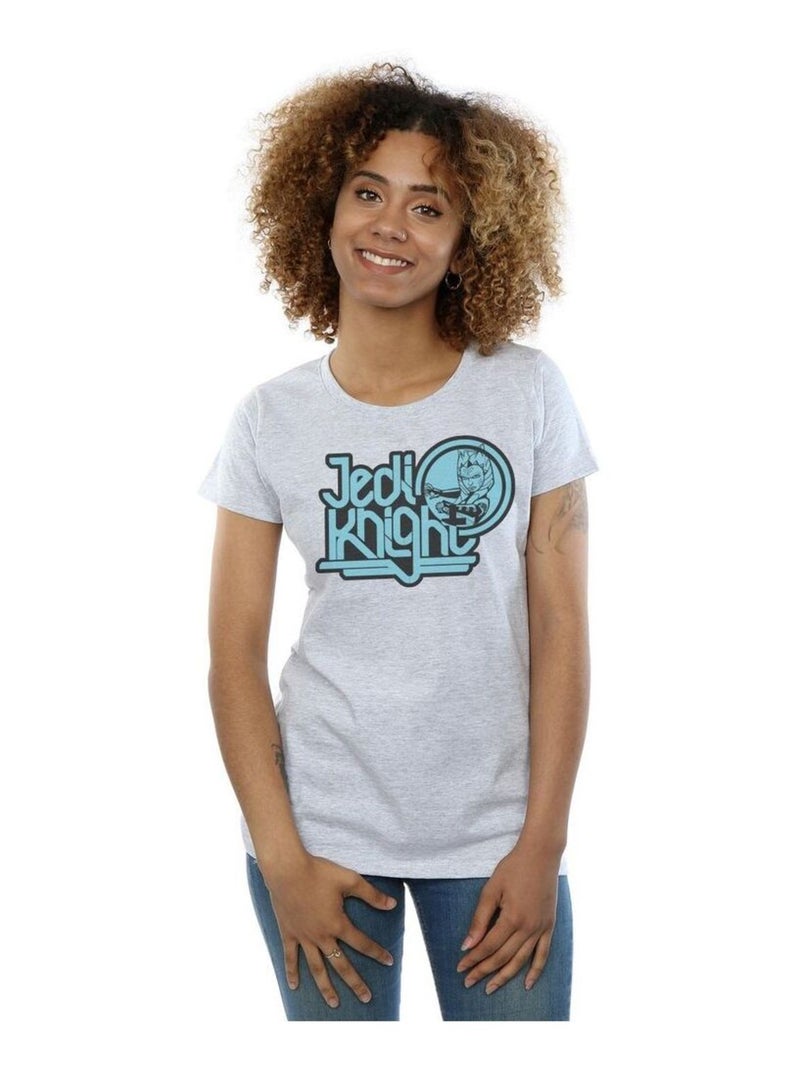 Star Wars - T-shirt CLONE WARS JEDI KNIGHT Gris chiné - Kiabi