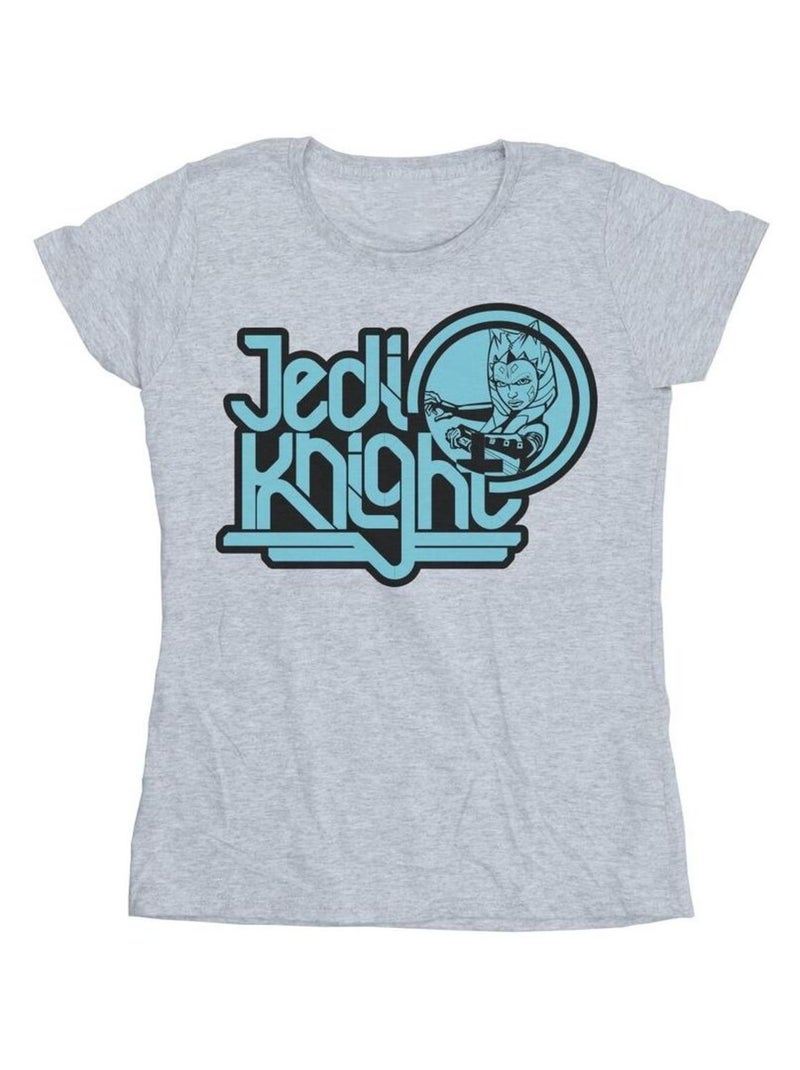 Star Wars - T-shirt CLONE WARS JEDI KNIGHT Gris chiné - Kiabi