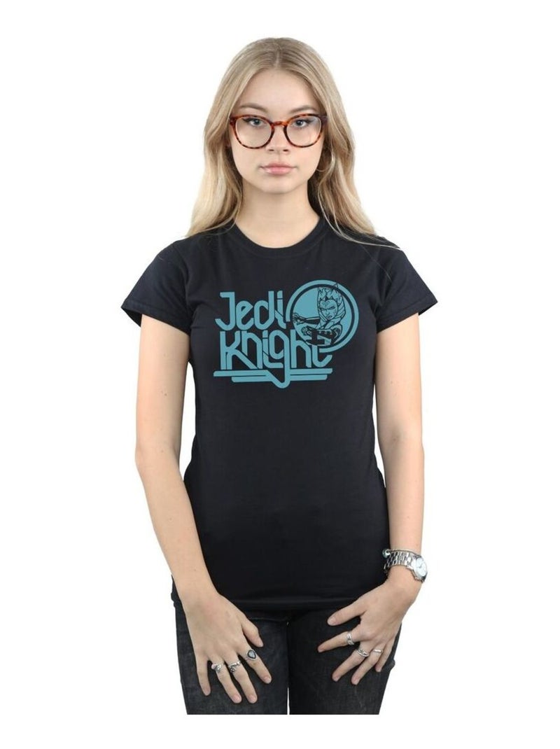 Star Wars - T-shirt CLONE WARS JEDI KNIGHT Noir - Kiabi