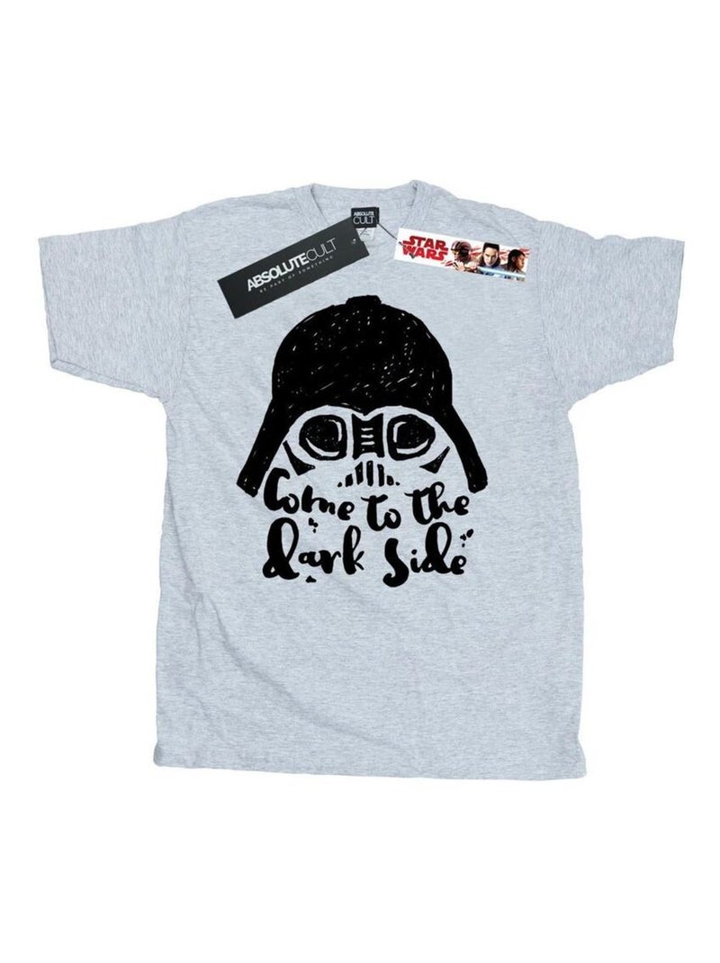Star Wars - T-shirt COME TO THE DARK SIDE Gris chiné - Kiabi