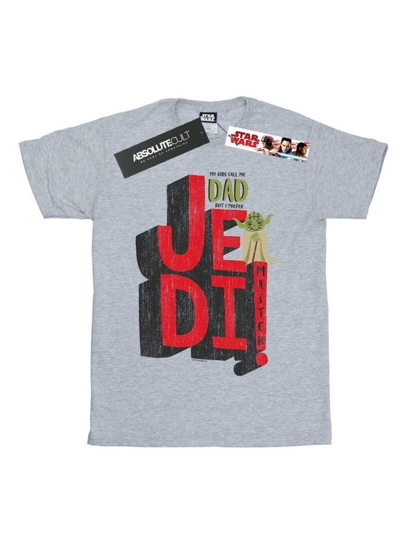 Star Wars - T-shirt DAD JEDI MASTER Gris chiné - Kiabi