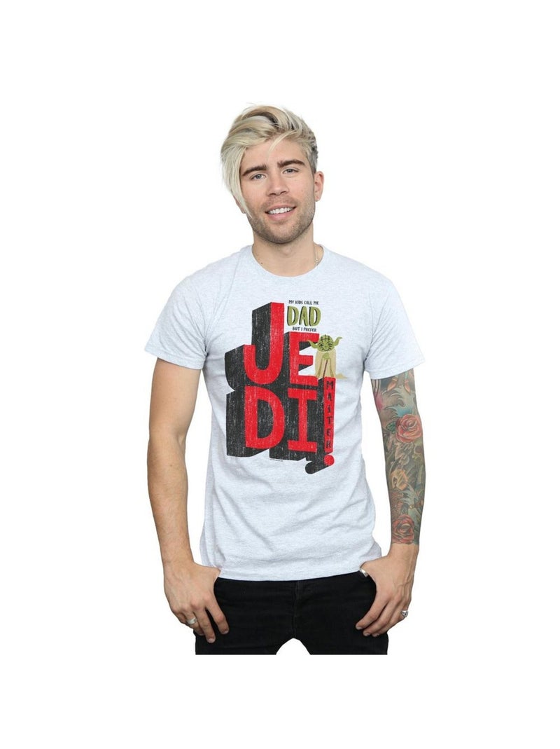 Star Wars - T-shirt DAD JEDI MASTER Gris chiné - Kiabi