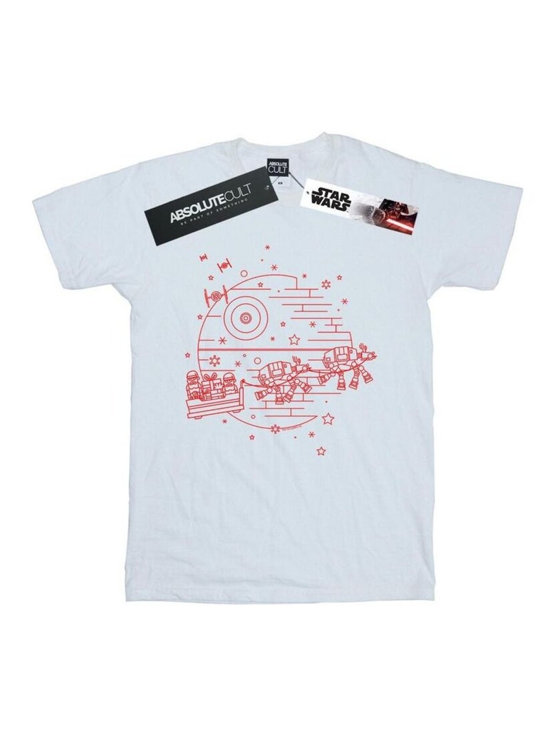 Star Wars - T-shirt DEATH STAR Blanc - Kiabi