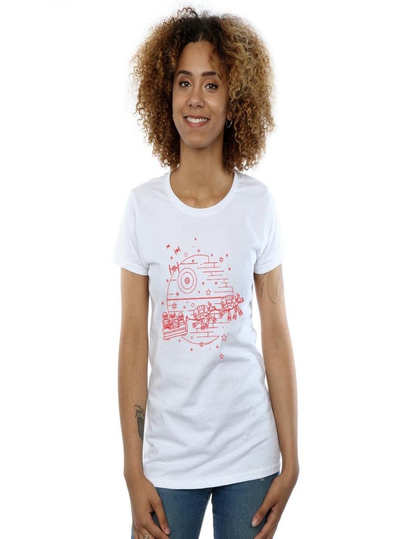 Star Wars - T-shirt DEATH STAR Blanc - Kiabi
