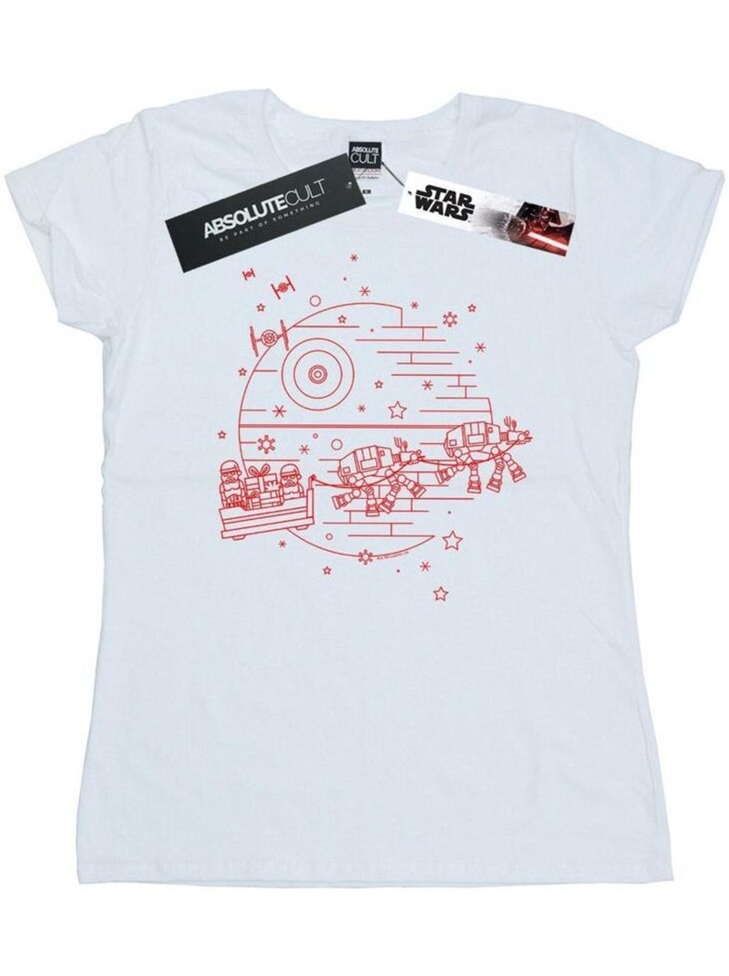Star Wars - T-shirt DEATH STAR Blanc - Kiabi