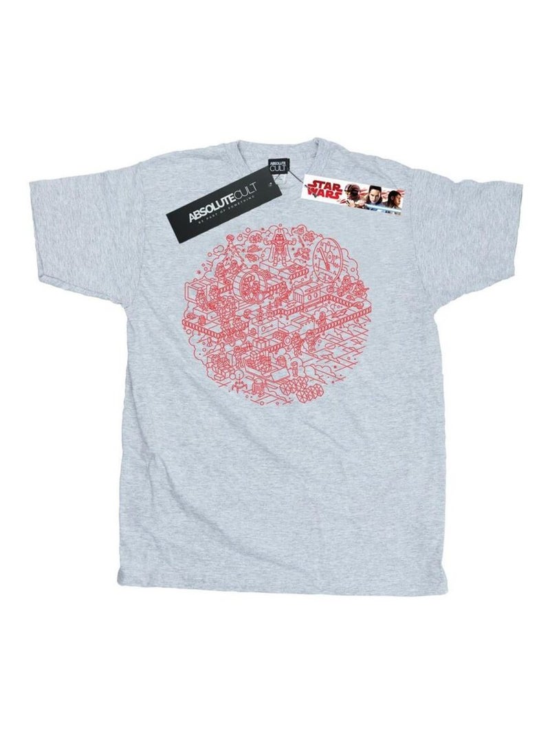 Star Wars - T-shirt DEATH STAR Gris chiné - Kiabi